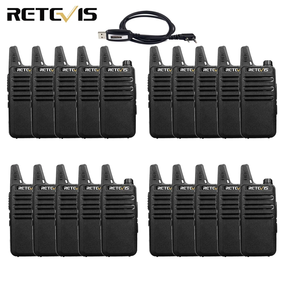 20 шт. мини рация Retevis RT622 RT22 ультратонкая UHF VOX PMR446 FRS Ham радио Hf приемопередатчик
