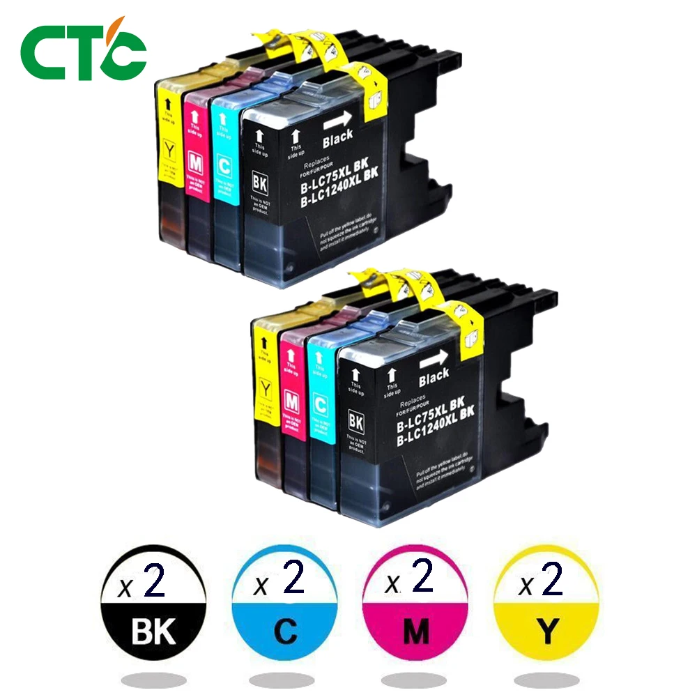 8 Inks for Brother LC1240 MFC J5910DW J6710DW J6910DW J825DW J430W
