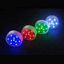 SMD5050 Led пульт дистанционного управления RGB погружной светильник на батарейках подводный ночной Светильник наружная ваза чаша плавательный Декор бассейна