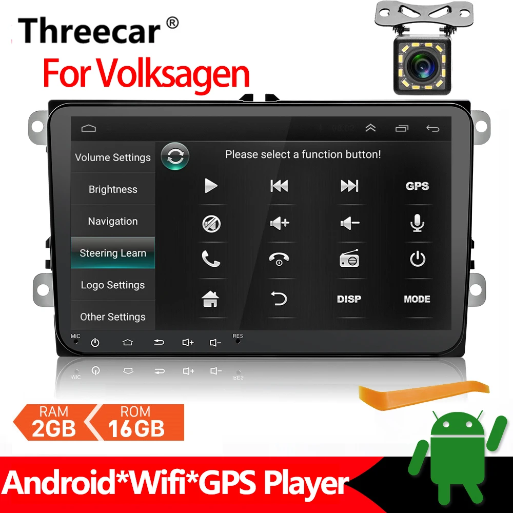 2 Din Android 8,1 Автомобильный мультимедийный для Amarok волксаген VW Passat B6 golf 56 Skoda Octavia 2 Superb 2 Seat Leon Navigation 2+ 16G