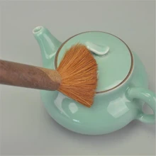 Натуральный шкатулка из дерева чайная щетка Ebony чайный горшок ручка церемония Аксессуары кунг-фу чайные инструменты двойного назначения игла для чая нож
