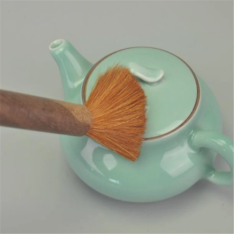 

Natural Hand Made Wood Tea Brush Ebony Tea Pot Pen Ceremony Accessories Kung Fu Tea Tools Dual-use Tea Needle Knife