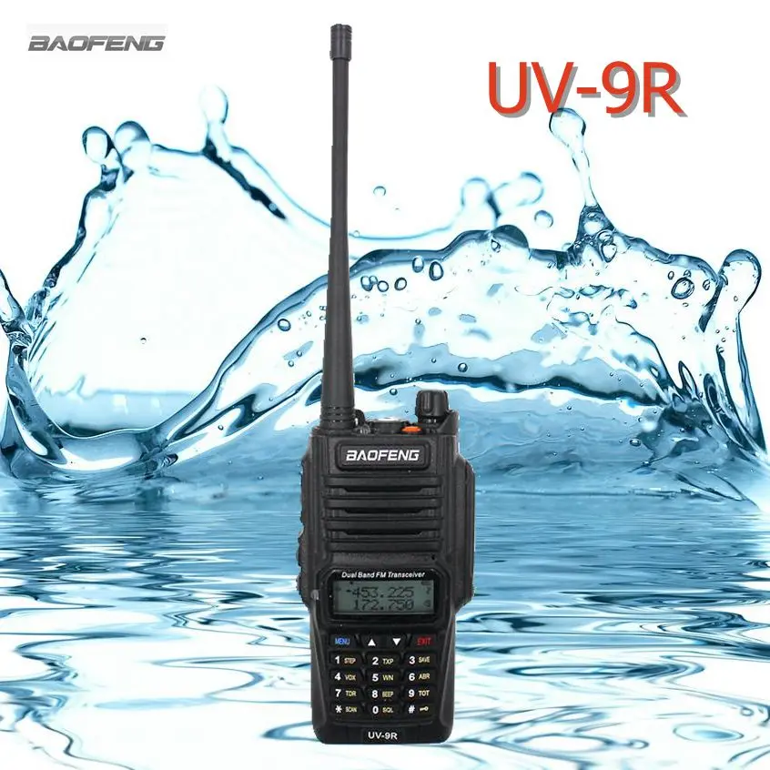 Baofeng UV 9R портативная рация 8 Вт UHF VHF двухполосный IP67 Водонепроницаемый Ham