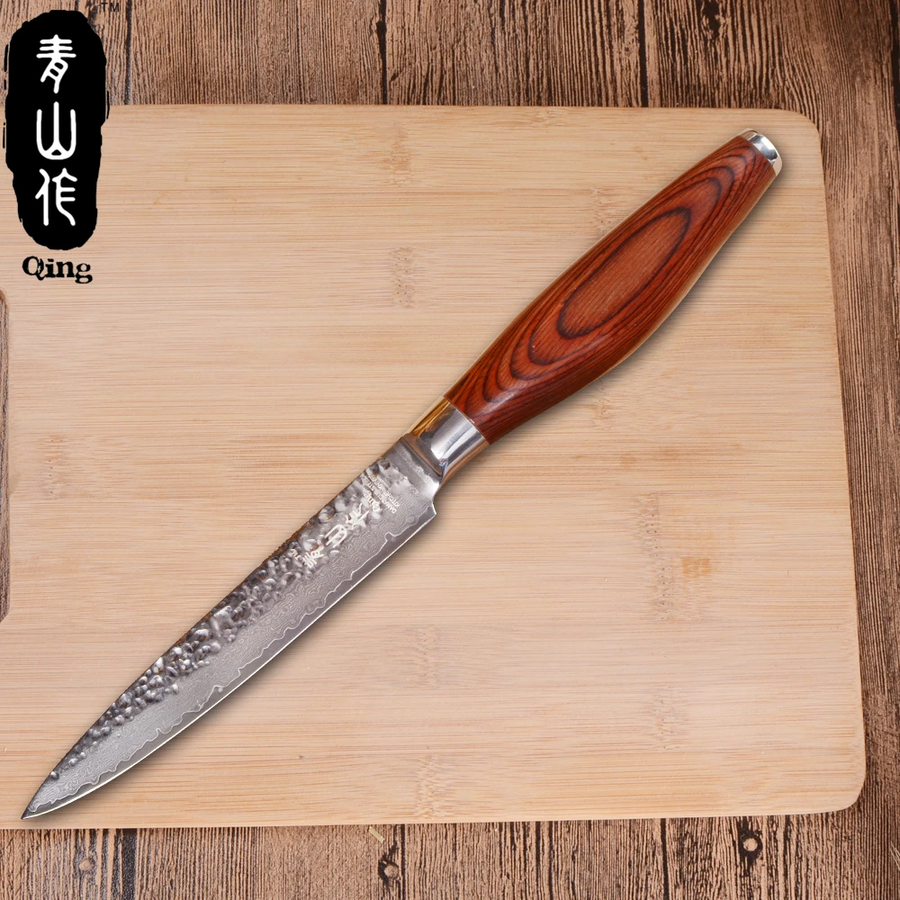 QING VG10 Дамасские Стальные Кухонные ножи ручной работы 3 5 дюймов нож для