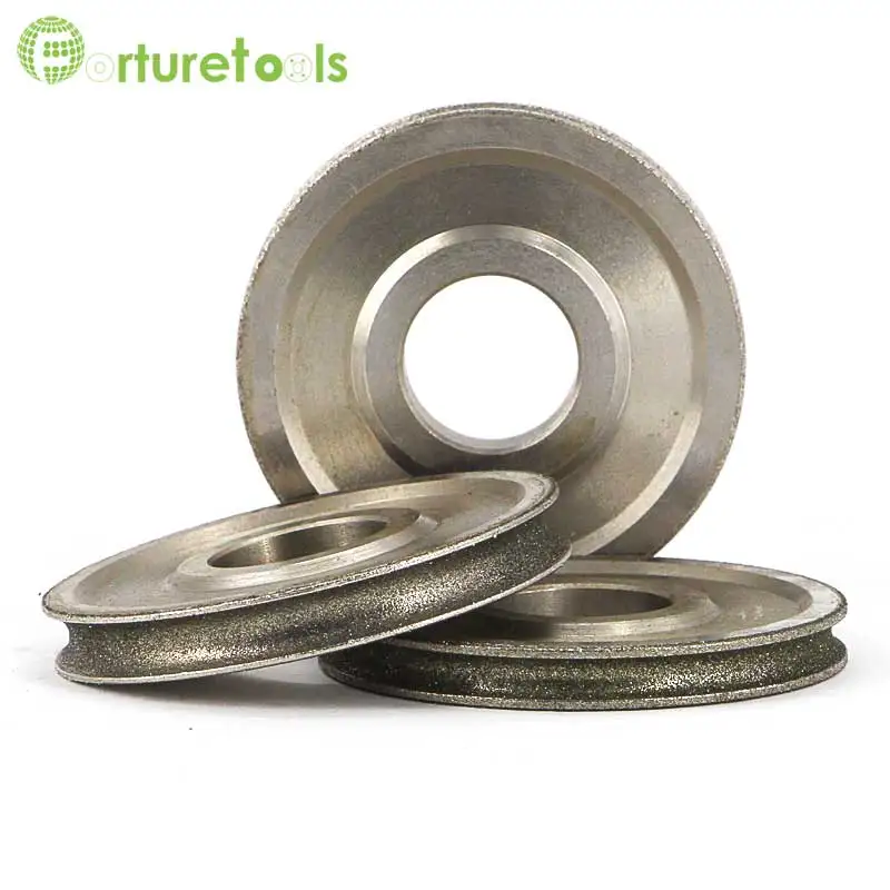 1piece 4inch Electroplated diamond grinding wheel Dia 100mm hole 10mm 1A1 flat shape for tungsten agate stone TZ73