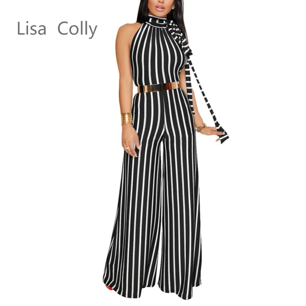 

Lisa Colly High split stripe wide leg pants women Summer trousers New streetwear casual pants Women Black Blue beach Pants