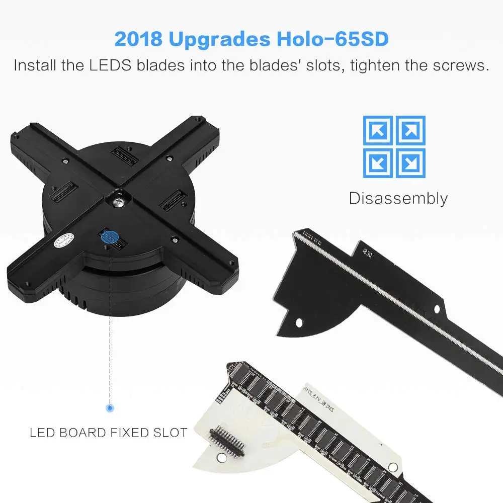 Updating 50CM 4 fan hologram fan light with wifi control 3D Hologram Advertising Display LED Fan Holographic Imaging for holiday Updating 50CM 4 fan hologram fan light with wifi control 3D Hologram Advertising Display LED Fan Holographic Imaging for holiday