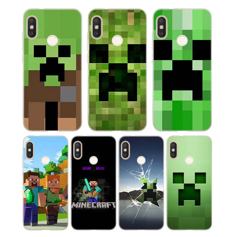 

Silicone Phone Case Cartoon Minecraft for Xiaomi Redmi S2 Note 4 4X 5 5Pro 5A Plus 6 6A Pro 7 Case Cover