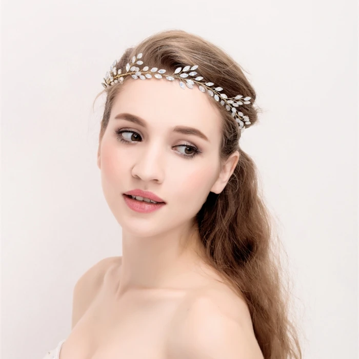 Fashion weddding bridal bride opal headbands for women lady wedding