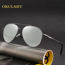 Мужские поляризованные солнцезащитные очки, черная/коричневая металлическая оправа, UV400, высокое качество, очки для вождения, очки поставляются с коробкой