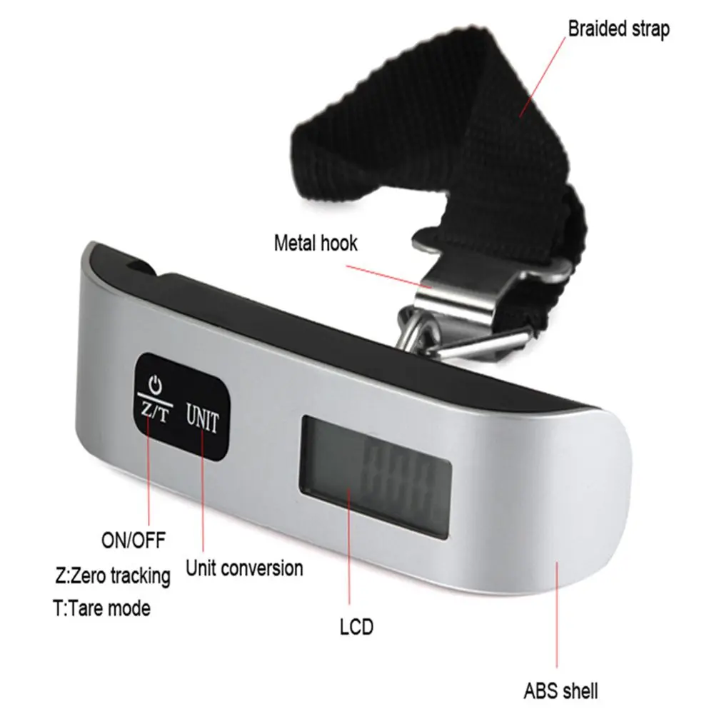 ЖК-дисплей Дисплей Электронные цифровые весы Портативный Чемодан чемодан, дорожная сумка для подвешивания детские весы Баланс Вес термометр