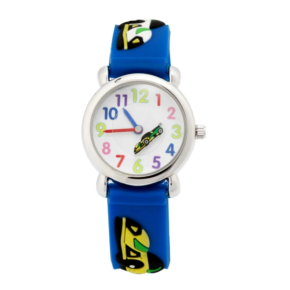 Автомобильные часы детские наручные часы для мальчиков и девочек 3d мультфильм водонепроницаемые детские часы