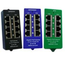Пассивный и активный 4 порта PoE инжектор 100/1000 Ethernet скорость питания через Ethernet Инжектор для Hikvision/MikroTik PoE камеры