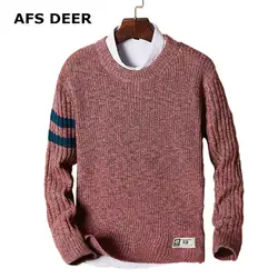 Осень-зима тонкие трикотажные джемперы свитер Для мужчин пуловер с длинными рукавами Для мужчин основные свитера Для мужчин 2018 корейский