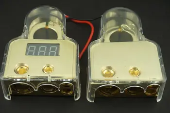 

2 PCS/Lot ALLOY VOLTAGE DIGITAL LED DISPLAY CAR BATTERY TERMINAL POSITIVE/NEGATIVE POLE Free Shipping