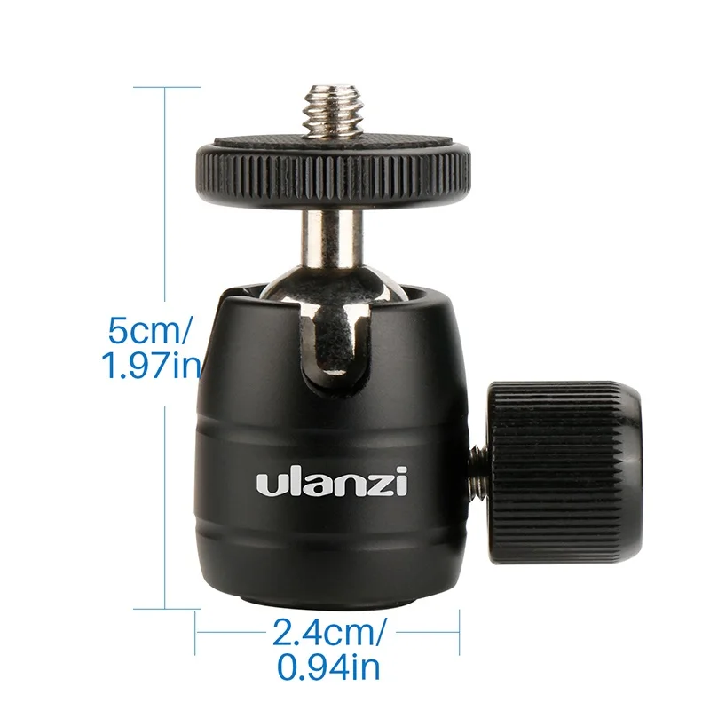

Ulanzi U-30 Mini Ball Head CNC Tripod Ball Head for iPhone Vloging Mini Tripod Monopod lightweight Cameras and Smartphones