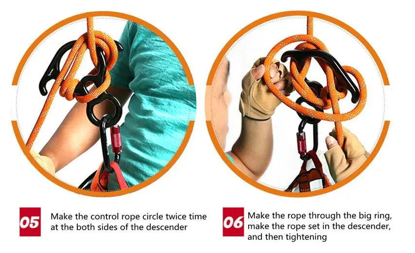 Alumínio em Liga de Magnésio Chifre de Boi Dispositivo de Rapel Magnésio ao ar Xinda ao ar Livre Escalada 8 Anel Palavra 50kn Hoop Downhill Abrandar Descender 17 chifre aro dispositivo abseiling downhill descender