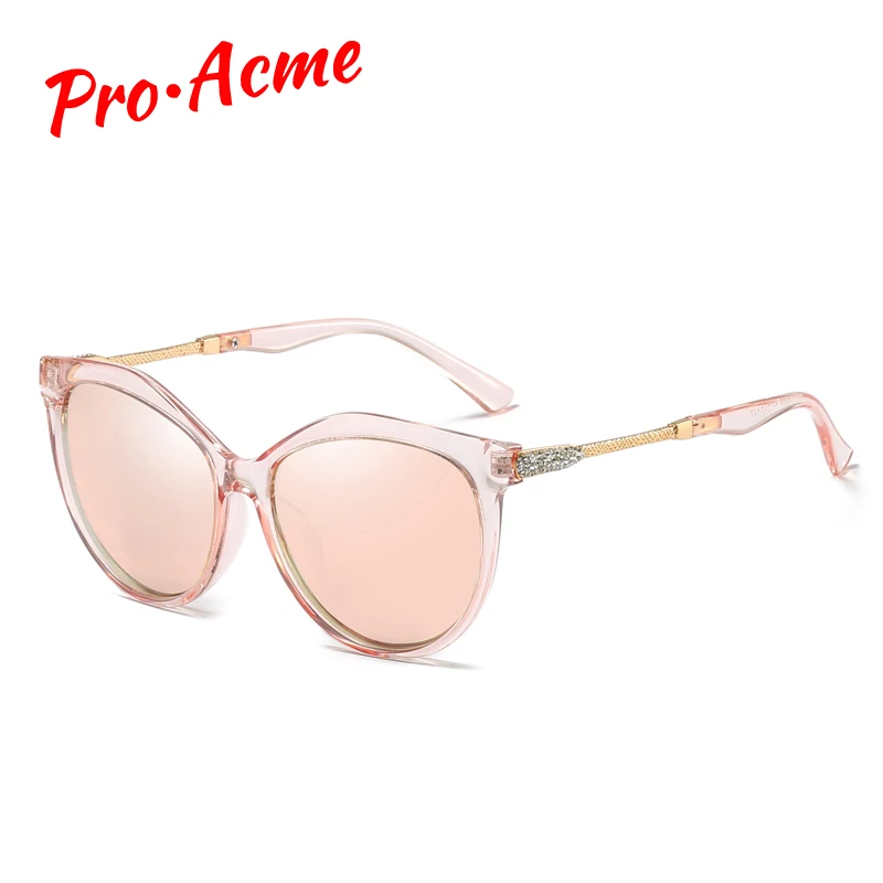 

Pro Acme Fashion Women Polarized Sunglasses Brand Designer Round Sun Glasses Mirror Eyewear Traveling Sun Glasses UVA/UVB CC1034