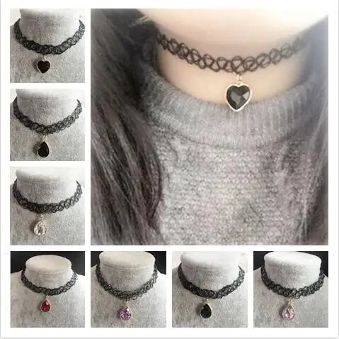 

xl 0492 2019 fashion hot sweet gothic necklace velvet strawberry fruit pendant jewelry clavicle necklace jewelry clothing access