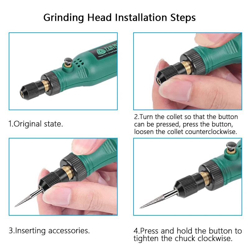 Handskit Mini Drill Electric Drill 10W Grinder Drill Tool Engraving Pen Grinding Milling Polishing Tools Power Tools For Dremel