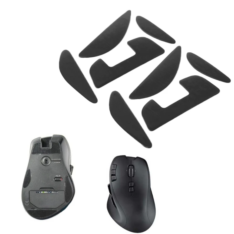 0.6mm Black PTFE Games Gaming Mouse Feet Sliders Pads for Logitech G700/G700S YG 