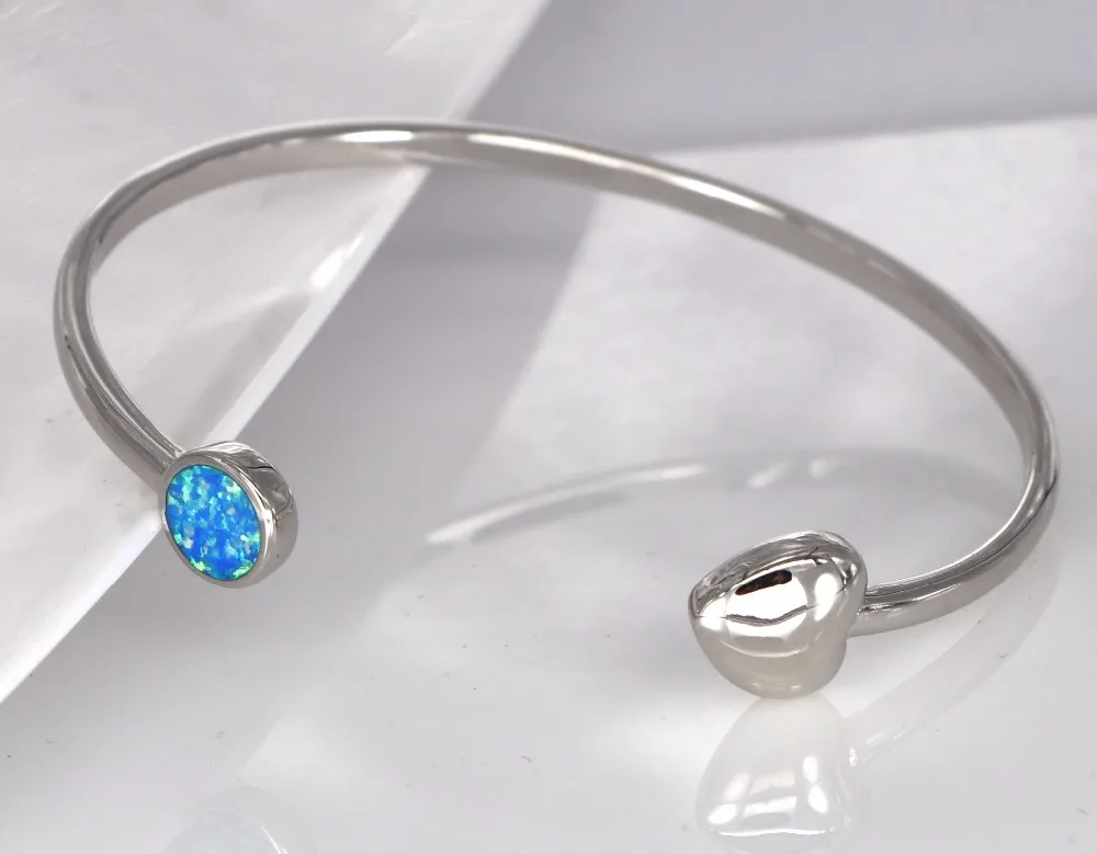 JLZ-051  New blue opal bracelet top quality jewelry cuffs men and ladies lover gifts