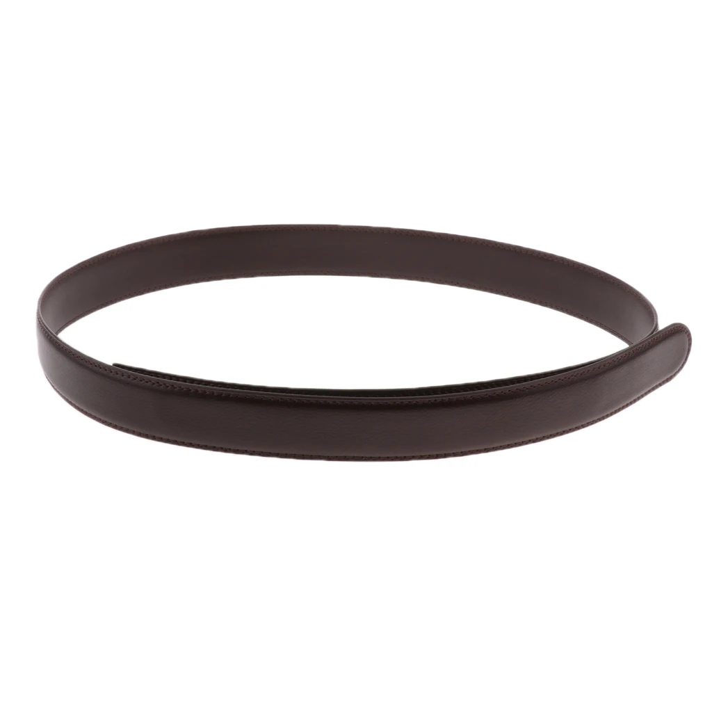 Men Leather Ratchet Belt Strap Only without Buckle Wide Strap 3.5cm Width