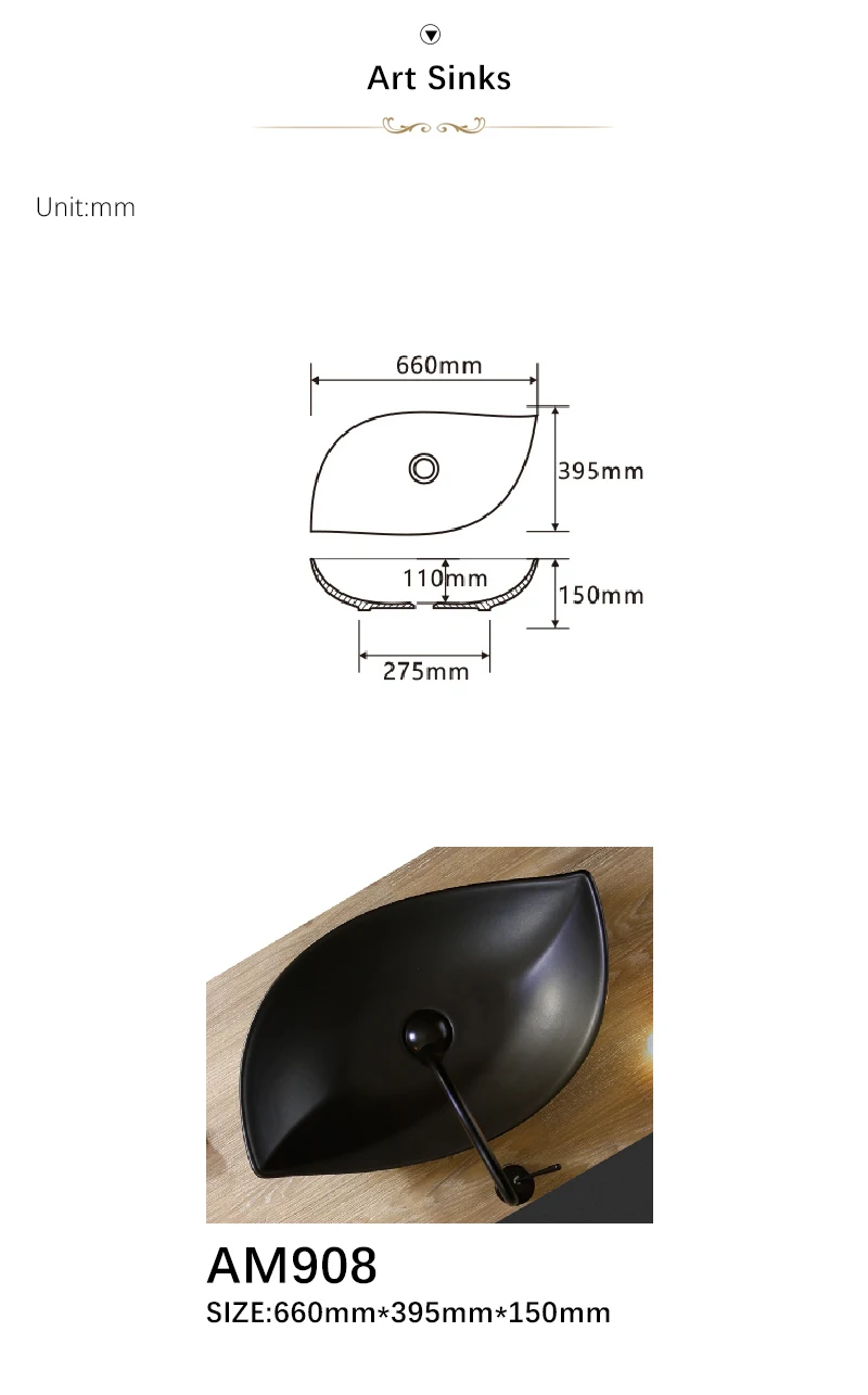 Раковины для ванной комнаты матовый черный керамический сосуд большой размер 660*395*150 мм Современный арт стиральная миска-умывальник счетчик топ балкон раковина AM908