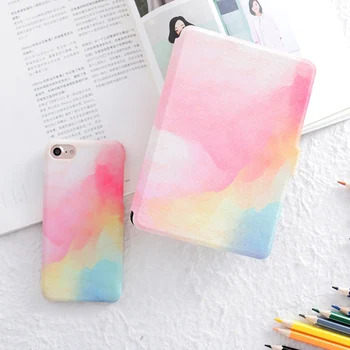 

Literay Rainbow Magnet PU Flip Cover for Amazon Kindle Paperwhite 1 2 3 449 558 Case 6 inch Ebook Tablet Case Leather Case