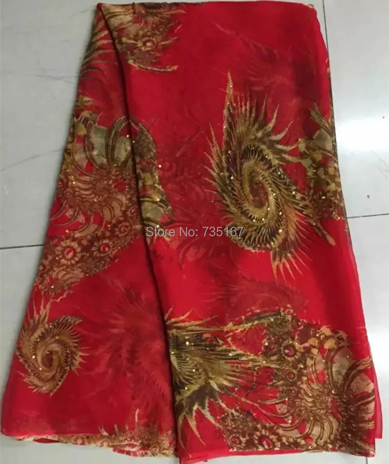 

new arrival soft Jacquard Material Silk lace fabric good quality with beads for party dress. 5 yards/pcs. FSL819-3