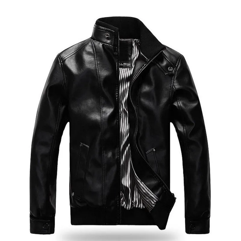 Модная мужская кожаная куртка мотоциклетная одежда бесплатная доставка|men fashion