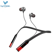 LYMOC беспроводные Bluetooth наушники водонепроницаемые HiFi звуковые шейные наушники V4.2 складные спортивные наушники с микрофоном шумоподавление