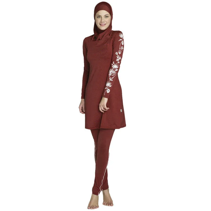 

New Burkinis Muslim Swimsuit Modest Clothing Islamic Separated Women Wear Long muslimah Swimwear Hijab Muslim Swimwears F40