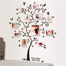 DIY foto familiar marco pegatina de pared de árbol decoración del hogar sala de estar pared del dormitorio pegatinas póster decoración del hogar papel tapiz