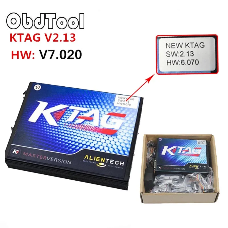 

ObdTooL KTAG V2.23 K-TAG Firmware V7.020 ECU Programming Tool K TAG Master Version No Tokens Limited Better Than KESS V2