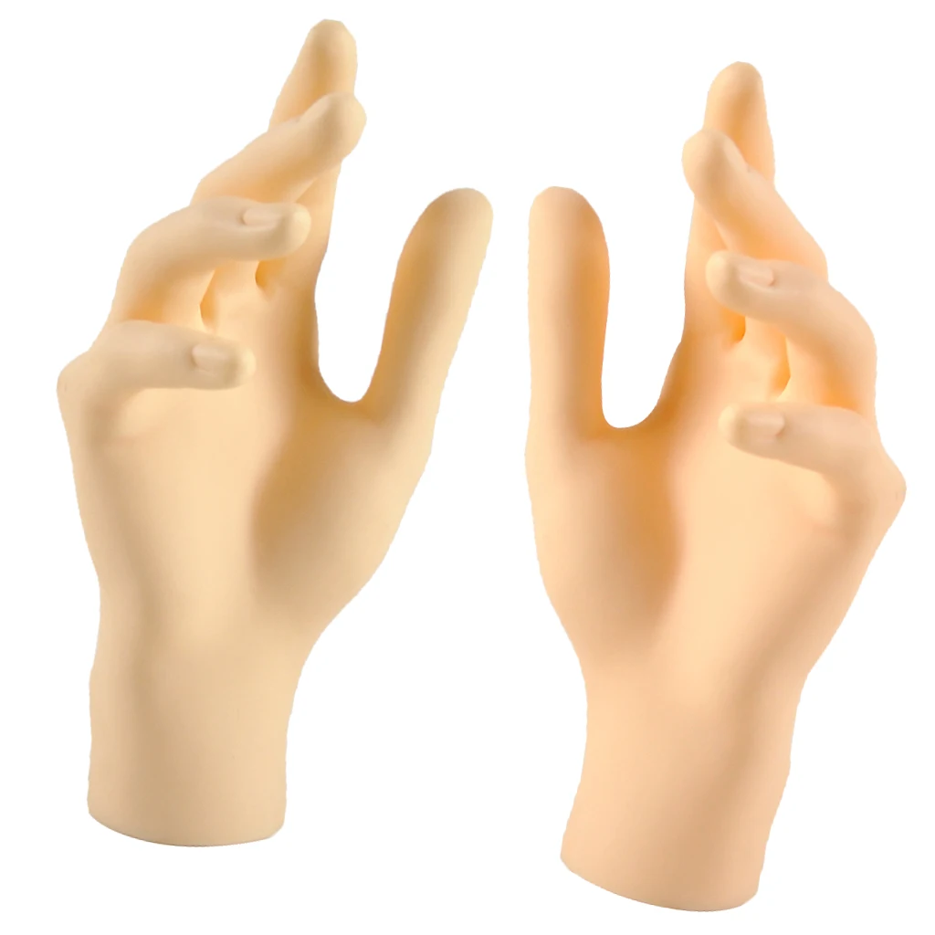 A Pair of Female Hands Mannequin Women Display Plastic Model, Skin Color, Left and Right Hands