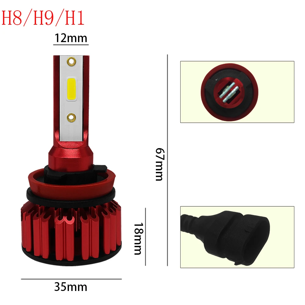 2 шт. H4 H7 светодиодные фары автомобиля ampoule H8/H11 9005 HB3 9006 лампада HB2 лампы 72 Вт 6000 К luces Led para Авто 12000LM Automoveis