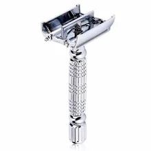 REBUNE с длинной ручкой безопасная бритва бабочка дизайн легко переключать лезвия-Отличная мужская идея подарка