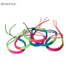 

10pcs/50pcs/100pcs Fashion DIY Colorful Rainbow Cords Braided Ropes Charm Bracelet Jewelry Gift Bohemian Handmade Weave Woven