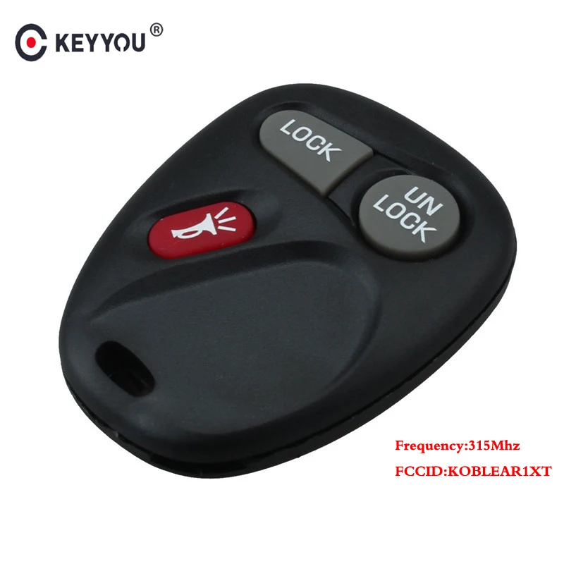 KEYYOU 3 Buttons Remote Control Key For Chevrolet Silverado Suburban