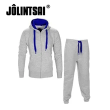 Jolintsai 2017 Hoody Männer Trainingsanzüge Sets Langarm Zwei stücke gesetzt fitness Casual Einfarbigen Pullover Männliche Sporting Anzug
