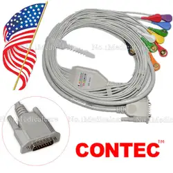 12 цельный кабель ЭКГ кабель, позолота оснастки Тип для ЭКГ-аппараты CONTEC
