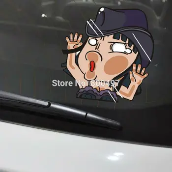 

Newest Car Styling One Piece Robin Hitting the Glass Car Stickers Car Decals for Toyota Chevrolet Volkswagen Tesla BMW Lada