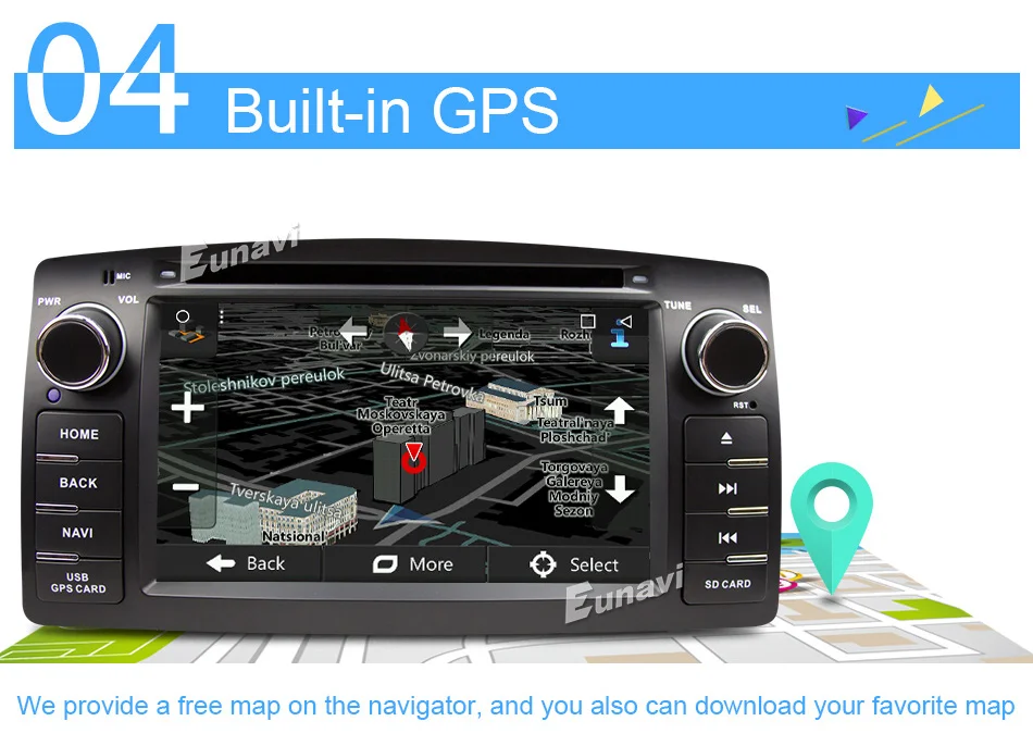 Perfect Eunavi 2 Din Car DVD For Toyota Corolla E120 BYD F3 Android 8.1 Quad core RAM 2G 2Din Car DVD stereo GPS with touch screen WIFI 9