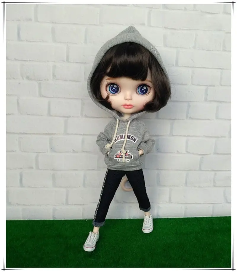 Новинка Одежда для куклы Blyth спортивная шапка с длинным рукавом свитер/брюки Azone