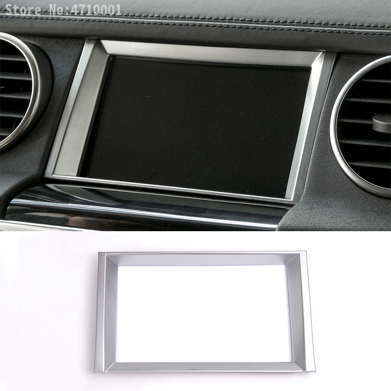 

ABS Chrome Car Navigation Screen Decoration Frame Trim Sticker For Land Rover Discovery 4 2010-2016 Auto Accessories