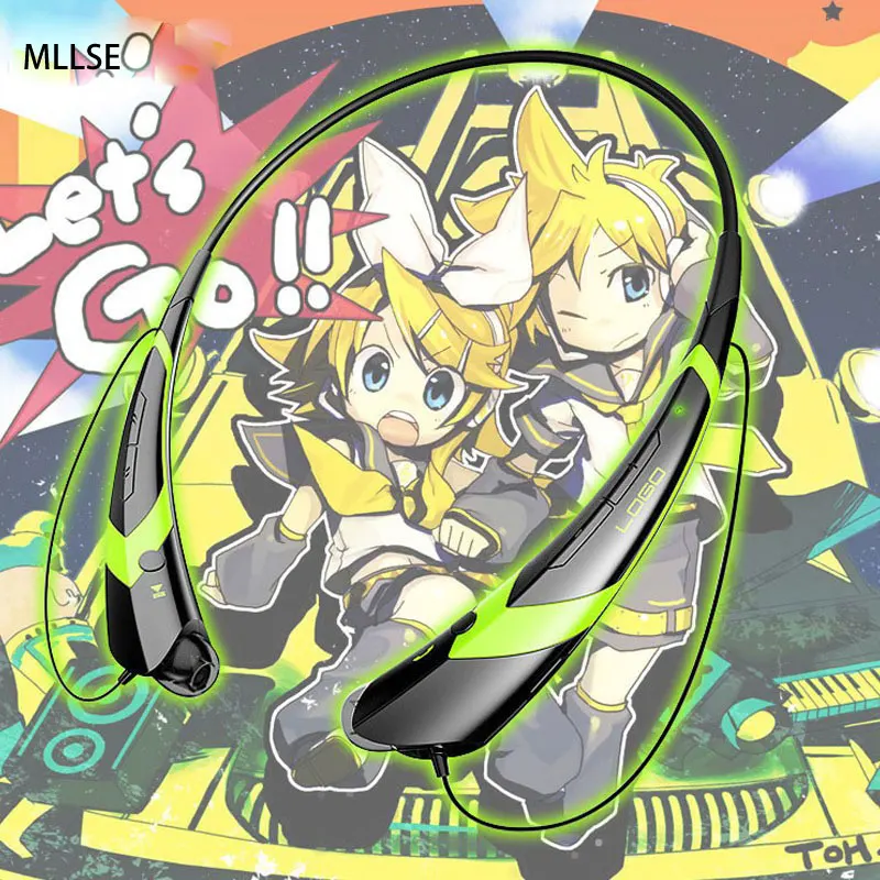 

Anime Kagamine Rin/Ren Neckband Bluetooth Headphones Earphones Wireless Stereo Cosplay Headset for Iphone Samsung Xiaomi