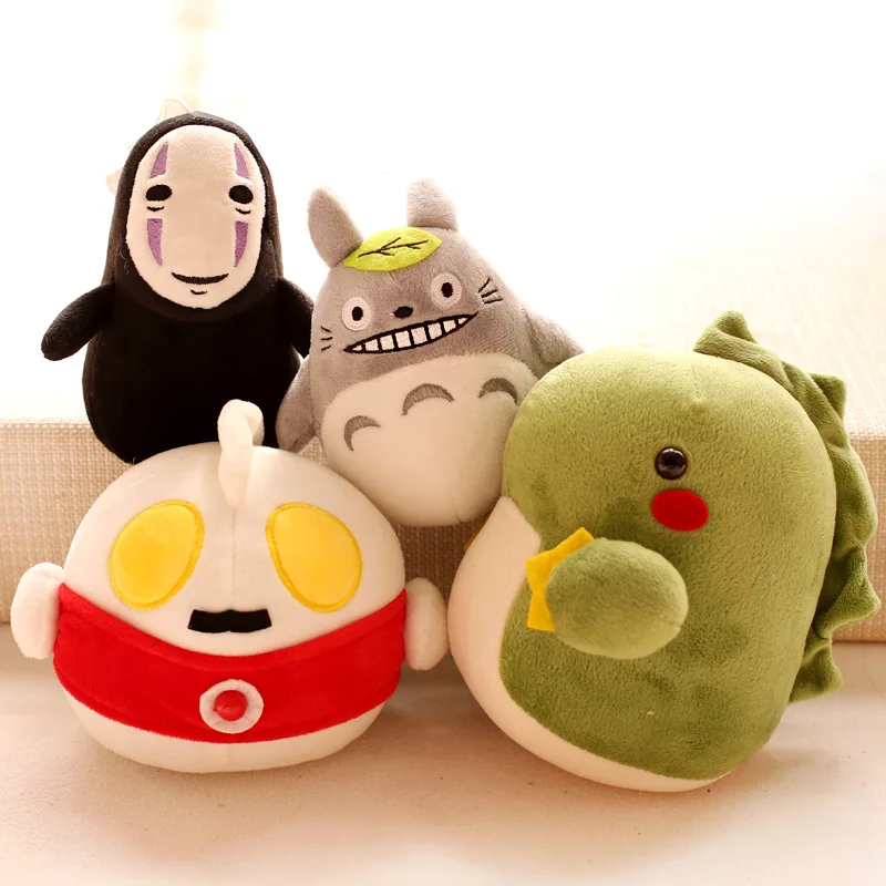 

candice guo! super cute plush toy Totoro faceless Ultraman dinosaur small pendant doll decoration birthday Christmas gift 1pc