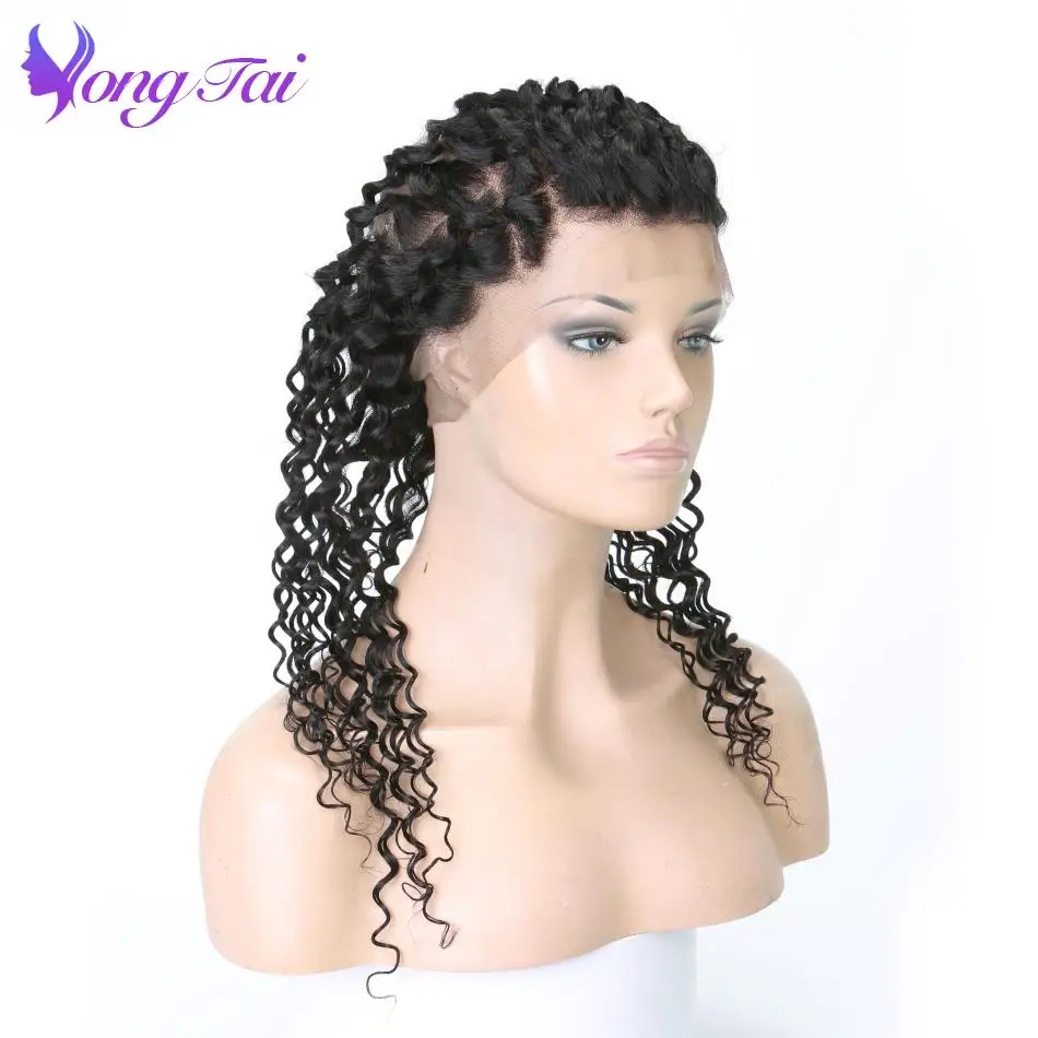Yongtai Deep Curly 360 Lace Frontal Closure With Baby Hair Brazilian Non Remy Hair Lace Frontal Bleached Free Shipping