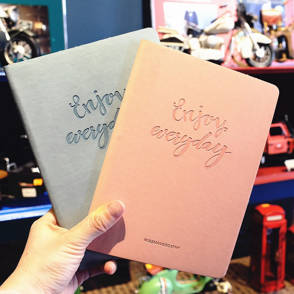 

"Enjoy Everyday" Traveler Notebook Monthly Weekly Planner Agenda Journal Diary Faux Leather Notepad Stationery Gift